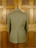 26/0973 immaculate vintage heavyweight green keepers tweed hacking jacket 43 long