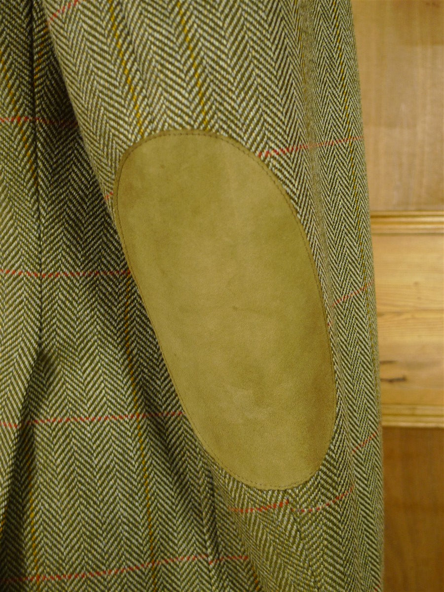 26/0974 vintage daks signature green wp check norfolk style tweed jacket 42 short