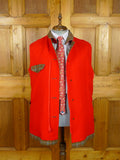 26/0982 exceptional immaculate vintage invertere tweed field shooting coat w/ action back & red wool lining 40-42