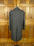 26/1021 near immaculate vintage bavarian grey loden coat overcoat w/ silver medal buttons 42-44