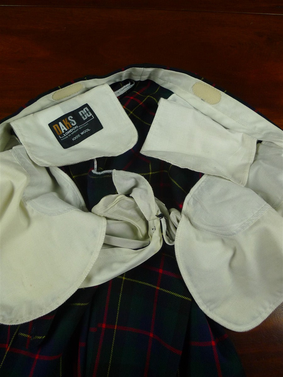26/0979 vintage daks dd tartan wool evening dress trouser 32-36