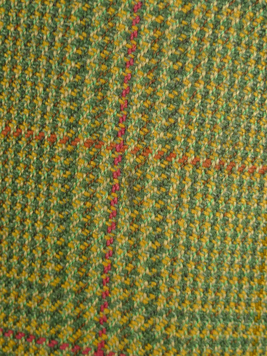 26/0978 vintage british bespoke tailor green glen check tweed jacket & matching waistcoat 46 regular