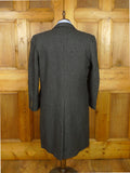 26/1019 near immaculate vintage heavyweight italian grey 100% wool overcoat coat 46