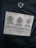 26/0981 immaculate gieves & hawkes savile row blue wp check 100% wool suit 42 regular