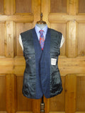 26/0981 immaculate gieves & hawkes savile row blue wp check 100% wool suit 42 regular