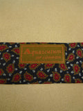 26/1052 immaculate vintage aquascutum navy blue / red paisley pattern silk tie