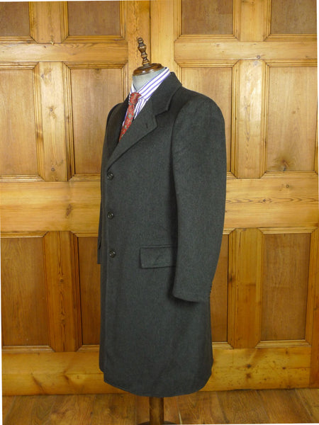 26/1022 immaculate vintage heavyweight grey chesterfield overcoat coat 40