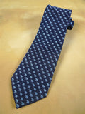26/1055 immaculate navy / royal blue elephant pattern italian silk tie