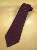 26/1051 immaculate beale & inman red / blue / black apttern silk tie