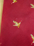 26/0990 red pheasant pattern silk tie for country pursuits / goodwood revival