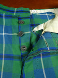 26/0985 vintage bespoke tailored tartan evening dress trouser w/ frogmouth pockets 30-34