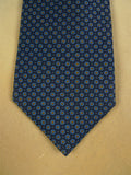 26/1004 new & lingwood navy blue / yellow pattern silk tie