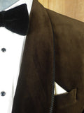 26/1007 immaculate cordings of piccadilly dark brown velvet smoking / dinner jacket 40 short