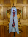 26/1009 immaculate cordings of piccadilly pale blue / tan wp check 100% silk sports jacket blazer 39 short