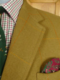 26/1011 vintage brown wp check heavyweight twill riding style jacket 44 long