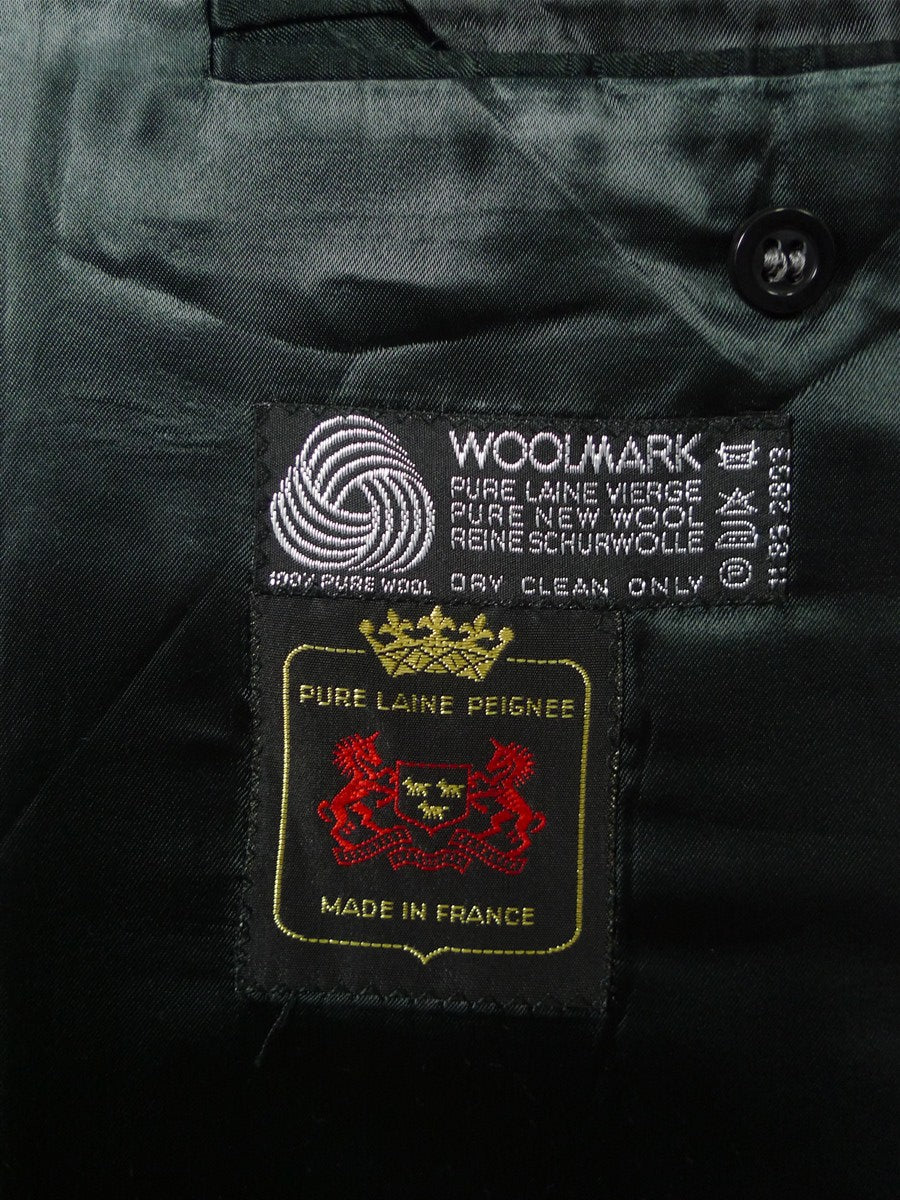 26/1017 immaculate vintage french pure wool grey herringbone tweed ragalan coat overcoat 44-45