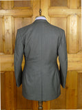 26/1006 immaculate 2000 dege savile row bespoke grey worsted wool 3-piece suit plus spare trouser 40 regular
