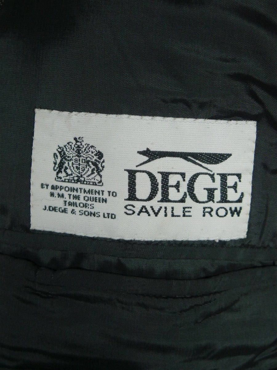 26/1006 immaculate 2000 dege savile row bespoke grey worsted wool 3-piece suit plus spare trouser 40 regular