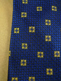 26/1024 coles of jermyn street blue / gold pattern woven silk tie