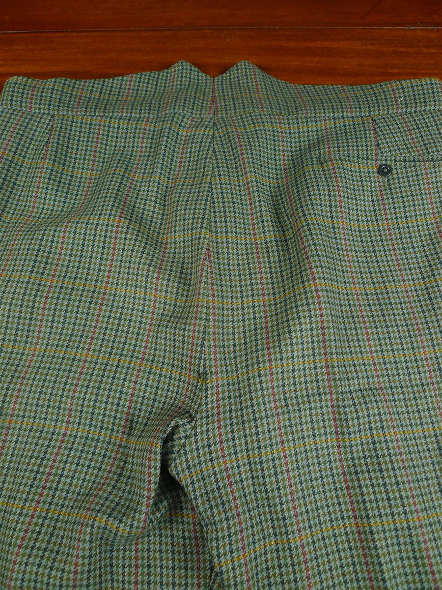26/1016 vintage john g hardy bespoke green gun check tweed plus 2s 42-46