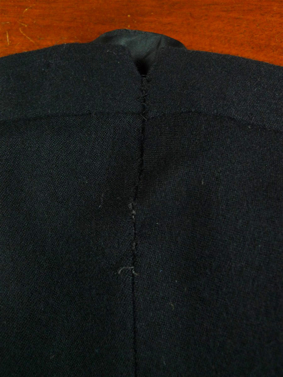 26/1048 vintage savile row bespoke black barathea wool high-rise evening trouser 38-42