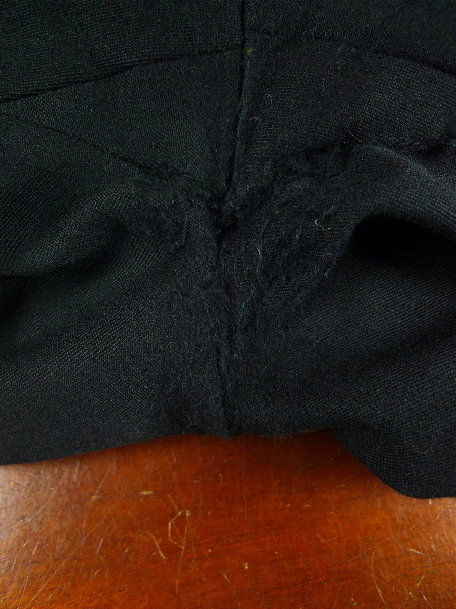 26/1048 vintage savile row bespoke black barathea wool high-rise evening trouser 38-42