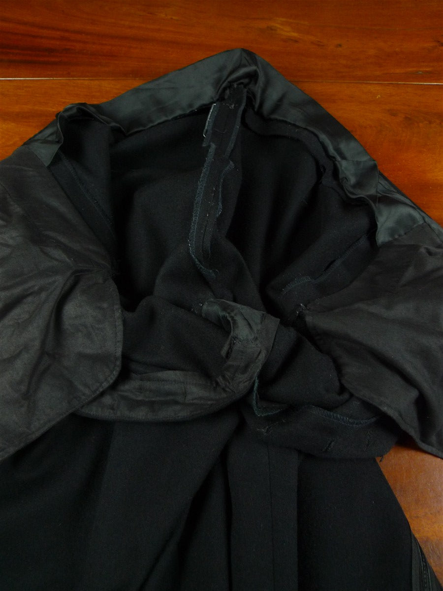 26/1048 vintage savile row bespoke black barathea wool high-rise evening trouser 38-42