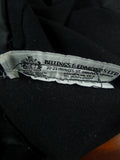 26/1048 vintage savile row bespoke black barathea wool high-rise evening trouser 38-42
