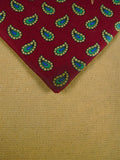 26/1060 vintage gieves & hawkes savile row red / green & blue paisley pattern silk tie