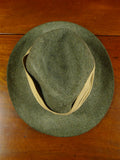 26/1078 vintage lock & co. green fur felt trilby hat w/ canvas band 58
