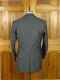 26/1045 vintage 1996 dege savile row bespoke grey worsted twill suit jacket & matching waistcoat 40-41 short to regular