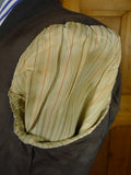26/1045 vintage 1996 dege savile row bespoke grey worsted twill suit jacket & matching waistcoat 40-41 short to regular