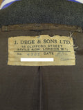 26/1045 vintage 1996 dege savile row bespoke grey worsted twill suit jacket & matching waistcoat 40-41 short to regular