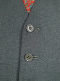 26/1045 vintage 1996 dege savile row bespoke grey worsted twill suit jacket & matching waistcoat 40-41 short to regular