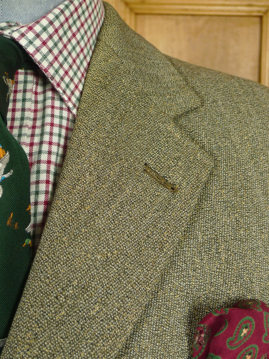 26/1037 vintage heavyweight green keepers tweed hacking jacket 42 short
