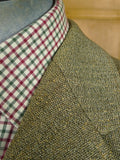 26/1037 vintage heavyweight green keepers tweed hacking jacket 42 short