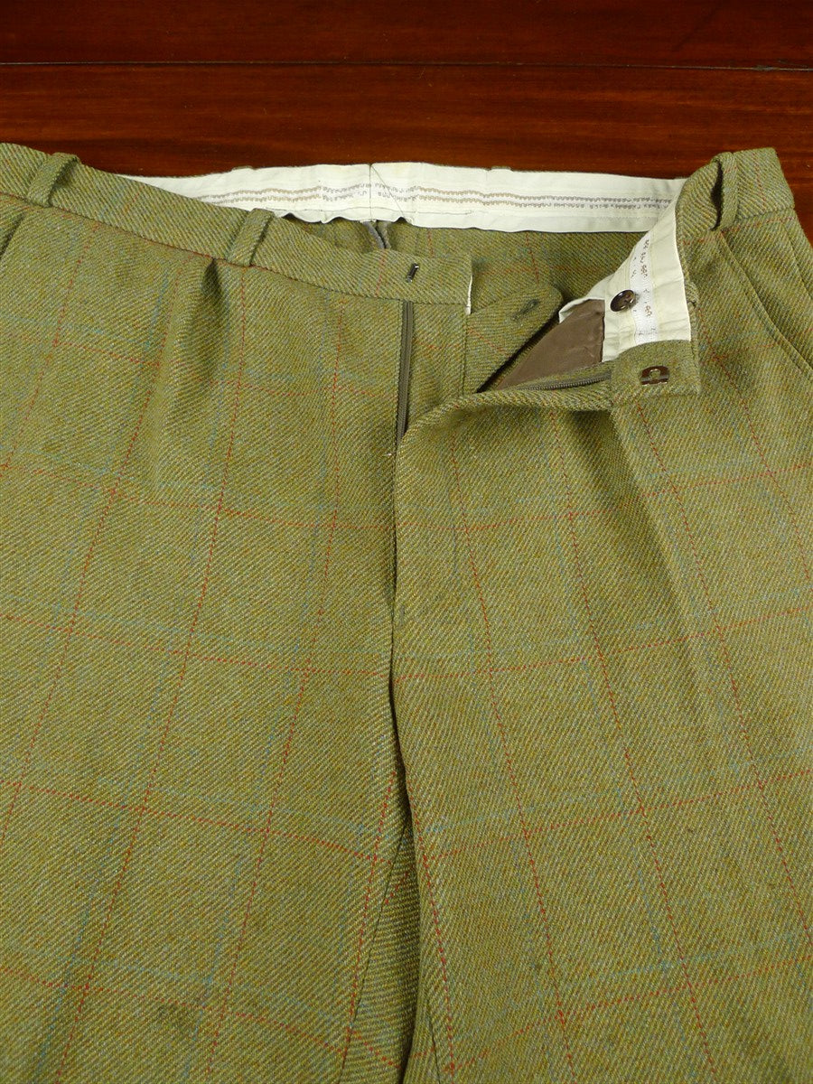 26/1046 heavyweight green wp check tweed shooting breeks 40-44