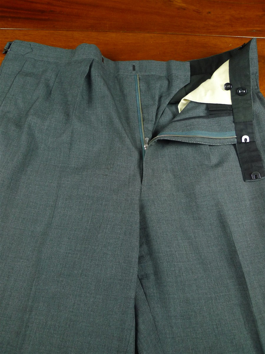 26/1041 dege & skinner 2013 savile row bvespoke grey worsted suit 44 regular (portly cut)