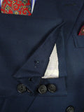 26/1056 huntsman 1995 savile row bespoke dark blue birds-eye weave d/b worsted suit 42 regular