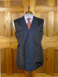 26/1056 huntsman 1995 savile row bespoke dark blue birds-eye weave d/b worsted suit 42 regular