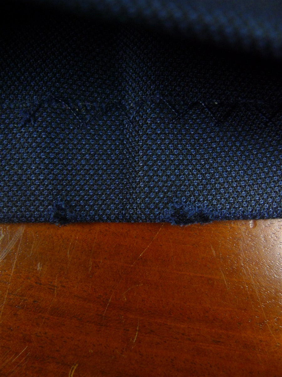 26/1056 huntsman 1995 savile row bespoke dark blue birds-eye weave d/b worsted suit 42 regular