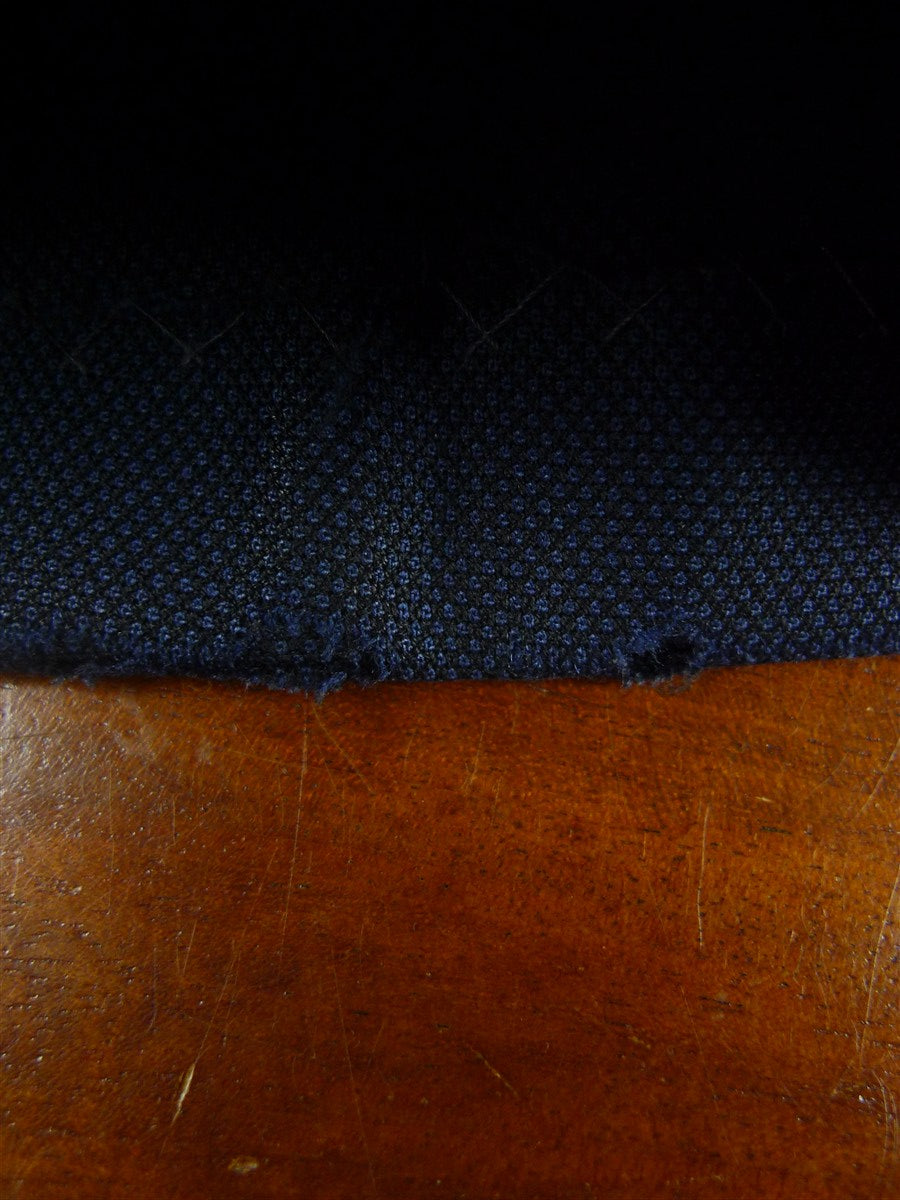 26/1056 huntsman 1995 savile row bespoke dark blue birds-eye weave d/b worsted suit 42 regular