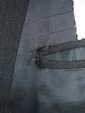 26/1057 dege & skinner 2004 savile row bespoke charcoal grey 3-button worsted suit 44 regular (portly cut)