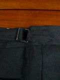 26/1057 dege & skinner 2004 savile row bespoke charcoal grey 3-button worsted suit 44 regular (portly cut)