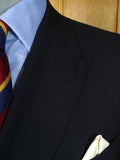 26/1069 dege & skinner 2001 savile row bespoke navy blue hopsack blazer w/ brass club buttons 48 regular