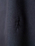 26/1069 dege & skinner 2001 savile row bespoke navy blue hopsack blazer w/ brass club buttons 48 regular