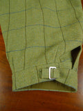 26/1082 dege & skinner 2000 savile row bespoke heavyweight green wp check tweed suit w/ trouser & breeks 45 regular