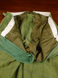 26/1082 dege & skinner 2000 savile row bespoke heavyweight green wp check tweed suit w/ trouser & breeks 45 regular