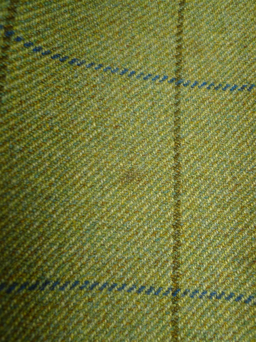 26/1082 dege & skinner 2000 savile row bespoke heavyweight green wp check tweed suit w/ trouser & breeks 45 regular