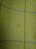 26/1082 dege & skinner 2000 savile row bespoke heavyweight green wp check tweed suit w/ trouser & breeks 45 regular